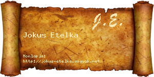 Jokus Etelka névjegykártya